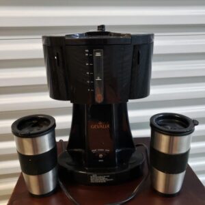 Gevalia Coffee Maker for 2 With Stainless Steel Mugs Model WS-02A