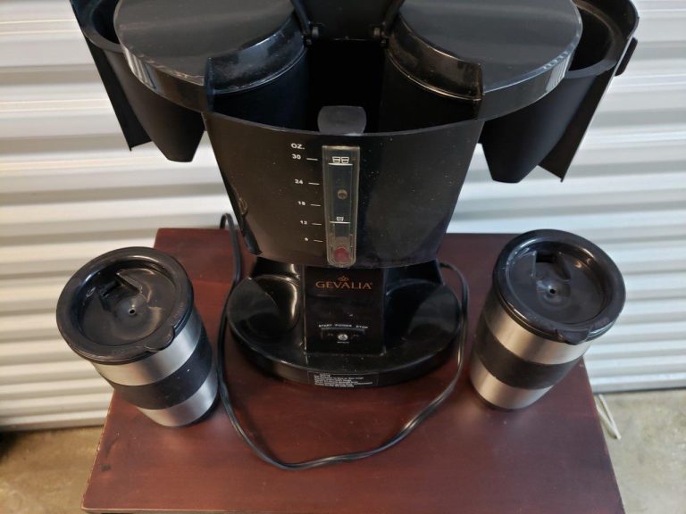 Gevalia Coffee Maker for 2 With Stainless Steel Mugs Model WS02A