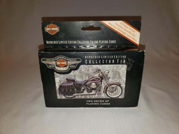 Harley-Davidson Motorcycles 95th Anniversary Collectible Tin & Playing Cards, Two Decks of Playing Cards - Image 3